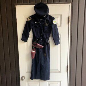 Get Real Gear Kids Police Halloween Costume Jumpsuit w/ Accessories Size 6-8